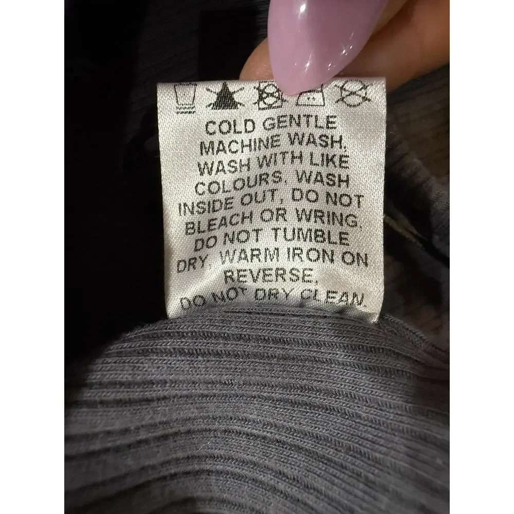 NWT PRINCESS POLLY Nicola Bodysuit Slate Gray Ribbed Criss Cross Thong Stretch 8 - Picture 12 of 16